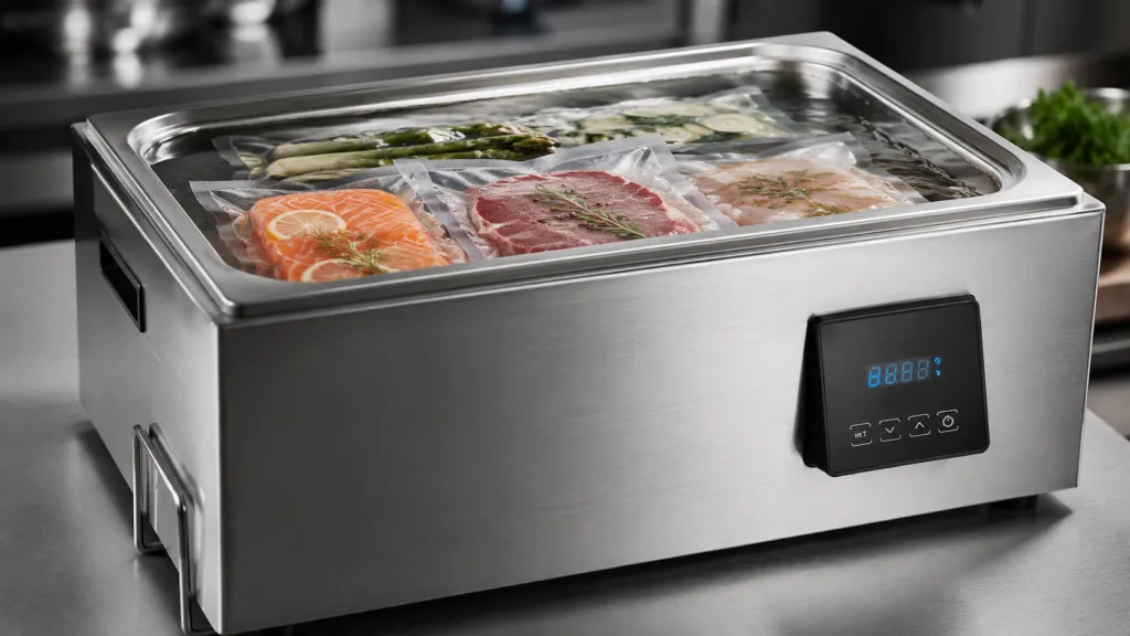 aparat sous vide cu temperatură controlată pentru gătire uniformă