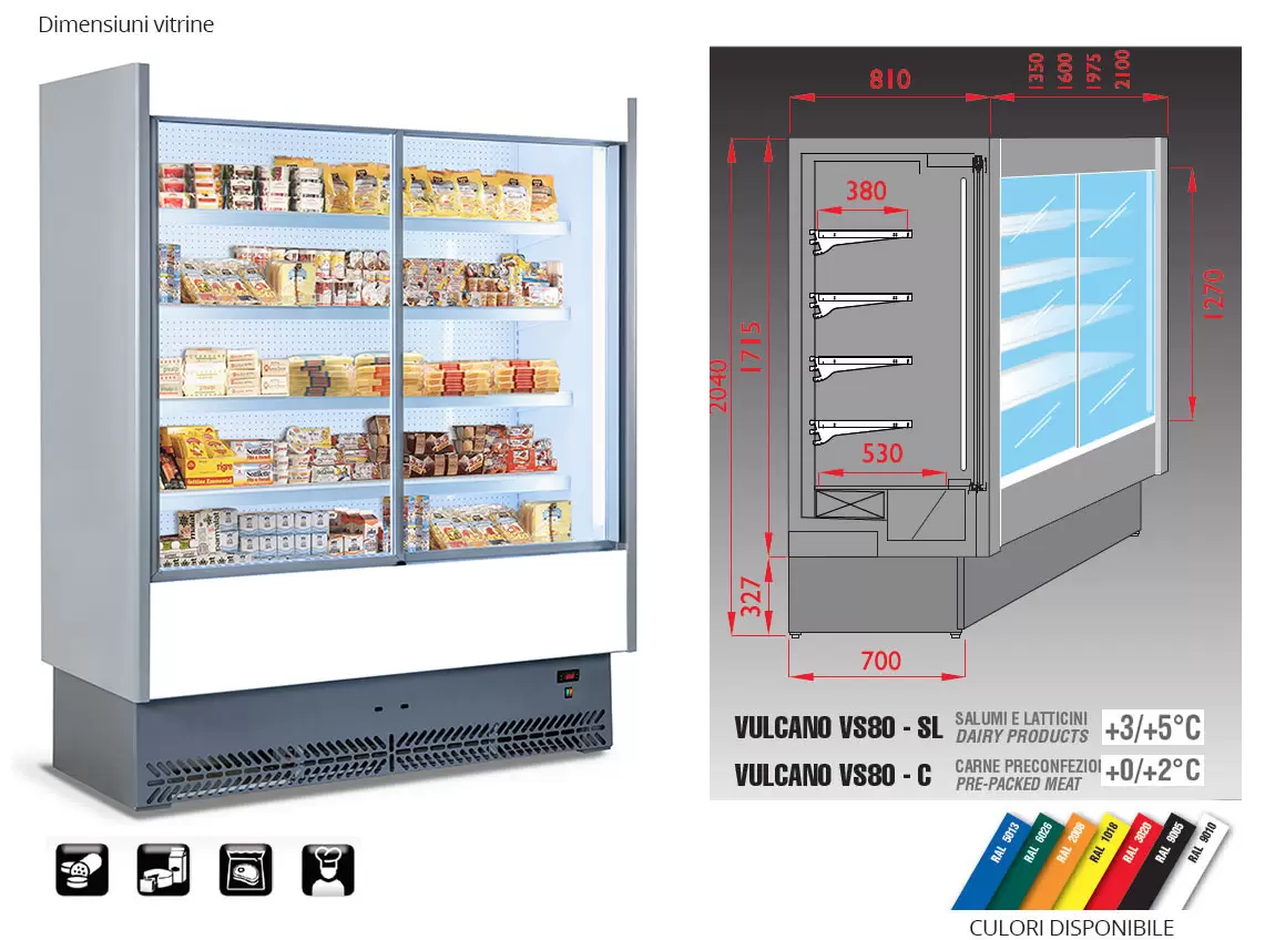 Vitrina-frigorifica-verticala-Vulcano-80VS-dimensiuni-culori-usi-glisante