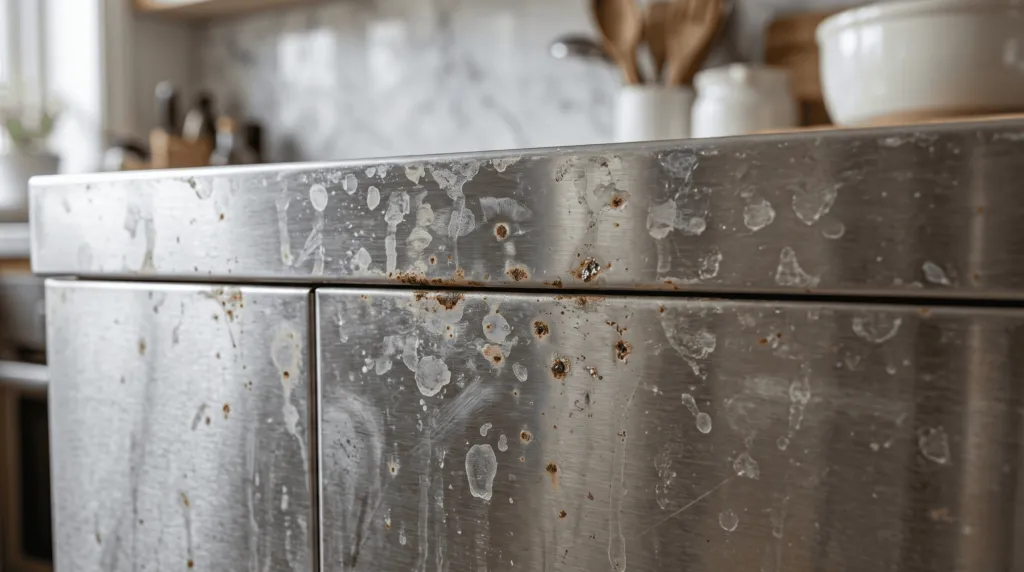 curatare zilnica a otelului inoxidabil cu laveta din microfibra