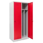 Dulap vestiar cu 2 usi si compartimente, grirosu 180x50x80 cm_img_01