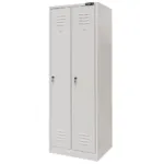 Dulap vestiar metalic cu 2 usi si compartimente 180x50x60 cm, gri_img_01