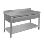 Masa inox de perete 150x60 cm cu 3 sertare si polita_img_01