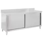 Masa inox de perete 180x60 cm cu dulap, bucatarie horeca_img_01