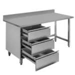 Masa inox de perete 180x70 cm cu 3 sertare stanga_img_01