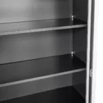 Dulap birou cu 4 sertare si usi vitrate 185x40x90 cm, grafitgri_img_07