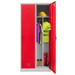 Dulap vestiar cu 2 usi si compartimente, grirosu 180x50x80 cm_img_05