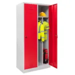 Dulap vestiar cu 2 usi si compartimente, grirosu 180x50x80 cm_img_06