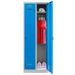 Dulap vestiar metalic cu 2 usi, grialbastru 180x50x60 cm_img_04