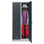 Dulap vestiar metalic cu 2 usi grigraficit 180x50x80 cm_img_05