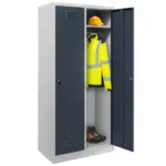 Dulap vestiar metalic cu 2 usi grigraficit 180x50x80 cm_img_06