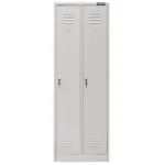 Dulap vestiar metalic cu 2 usi si compartimente 180x50x60 cm, gri_img_02