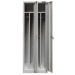 Dulap vestiar metalic cu 2 usi si compartimente 180x50x60 cm, gri_img_06