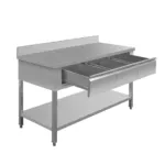 Masa inox de perete 150x60 cm cu 3 sertare si polita_img_04