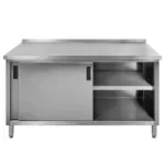 Masa inox de perete 150x60 cm cu dulap sudat, bucatarie horeca_img_02