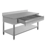 Masa inox de perete 180x60 cm cu 3 sertare si polita_img_04