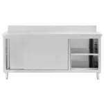 Masa inox de perete 180x60 cm cu dulap, bucatarie horeca_img_05