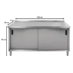 Masa inox de perete 180x60 cm cu dulap sudat, bucatarie horeca_img_04