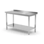 Masa de lucru inox cu polita, 1400x700x(H)850 mm, pentru perete_img_00