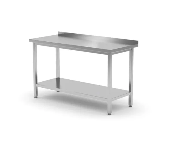 Masa de lucru inox cu polita, 1400x700x(H)850 mm, pentru perete_img_00