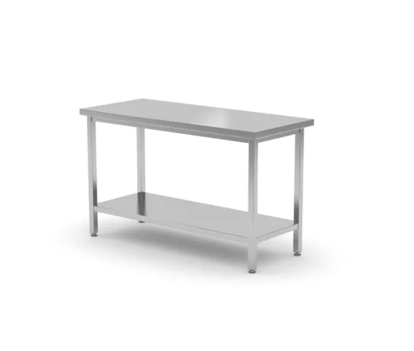 Masa de lucru inox cu raft, centrala, 800x700x(H)850 mm, Kitchen Line_img_00