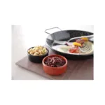 Bol emailat pentru paella negru, diametru 205x(H)57 mm, cu 2 manere_img_02