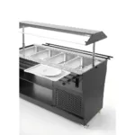 Carucior refrigerat GN 11 bufet Arktic 1490 litri inox si lemn_img_07