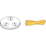 Matrita extruder casarecce, alama, 5 gauri 9x5 mm_img_01