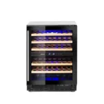 Racitor vin 133 litri, 2 zone, 46 sticle, geam colorat, R600a_img_02