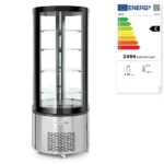 Vitrina rotunda refrigerata Arktic 360 litri inox geam dublu, 1750 mm_img_03