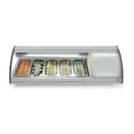 Vitrina sushi 63 litri 5xGN 13, 0-12 gradeC, geamuri glisante inox_img_02