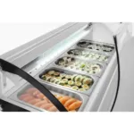 Vitrina sushi 63 litri 5xGN 13, 0-12 gradeC, geamuri glisante inox_img_08