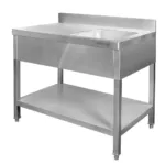 Chiuveta inox cu bazin dreapta masca si polita 140x60x85 cm pentru bucatarii profesionale_img00