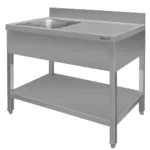 Chiuveta inox cu bazin stanga masca si polita 100x60x85 cm pentru bucatarii profesionale_img_00