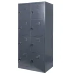 Dulap BHP cu 8 compartimente, 80x50x180 cm, grafit, usi inchise_img_00