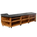 Dulap cu blat de servire, finisaj stejar wotan, 310x60x90 cm_img_00