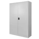 Dulap metalic birou pentru documente, 120x40x185 cm, gri, usi pline_img_00