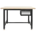 Masa de lucru cu dulap 1 sertar S-120 cm grafit gri front_img_00