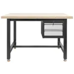 Masa de lucru cu dulap 2 sertare S-120 cm grafit gri front_img_00