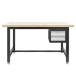 Masa de lucru cu dulap 2 sertare S-150 cm grafit gri front_img_00