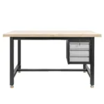 Masa de lucru cu dulap 3 sertare S-150 cm grafit gri front_img_00