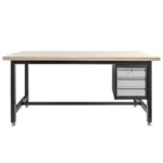 Masa de lucru cu dulap 3 sertare S-180 cm grafit gri front_img_00