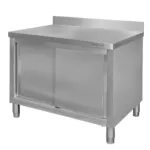 Masa inox perete cu dulap 140x60x85 cm pentru bucatarii profesionale_img_00