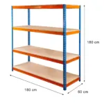 Raft magazin PRO MAX, 4 polite MDF 15 mm, H-180 cm, L-180 cm, G-60 cm_img_00