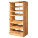 Vitrina magazin pentru prajituri si bomboane, stejar kraft, 80x50x180 cm_img_00