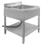 Chiuveta inox simpla cu masca polita si sifon 70x70x85 cm pentru bucatarii profesionale_img_01