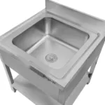 Chiuveta inox simpla cu masca polita si sifon 70x70x85 cm pentru bucatarii profesionale_img_04