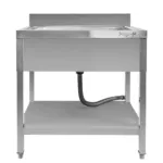 Chiuveta inox simpla cu masca polita si sifon 80x60x85 cm pentru bucatarii profesionale_img_01