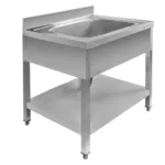 Chiuveta inox simpla cu masca polita si sifon 80x60x85 cm pentru bucatarii profesionale_img_02