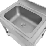 Chiuveta inox simpla cu masca polita si sifon 80x60x85 cm pentru bucatarii profesionale_img_04