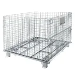 Cos metalic tip gitterbox cu roti, pliabil, zincat 120x100x89 cm_img_02